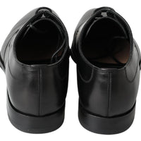 Dolce & Gabbana Classic Black Leather Derby Shoes