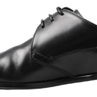 Dolce & Gabbana Classic Black Leather Derby Shoes