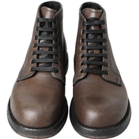 Dolce & Gabbana Elegant Horse Leather Lace-Up Boots