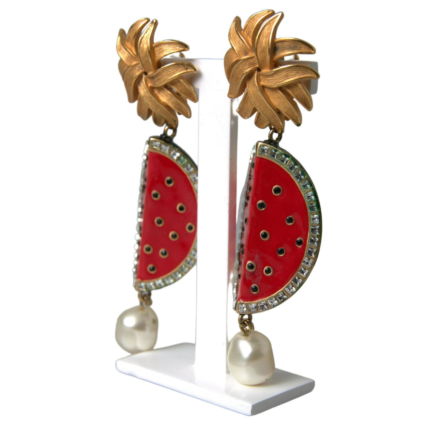 Dolce & Gabbana Radiant Red Watermelon Clip-On Earrings