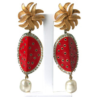 Dolce & Gabbana Radiant Red Watermelon Clip-On Earrings