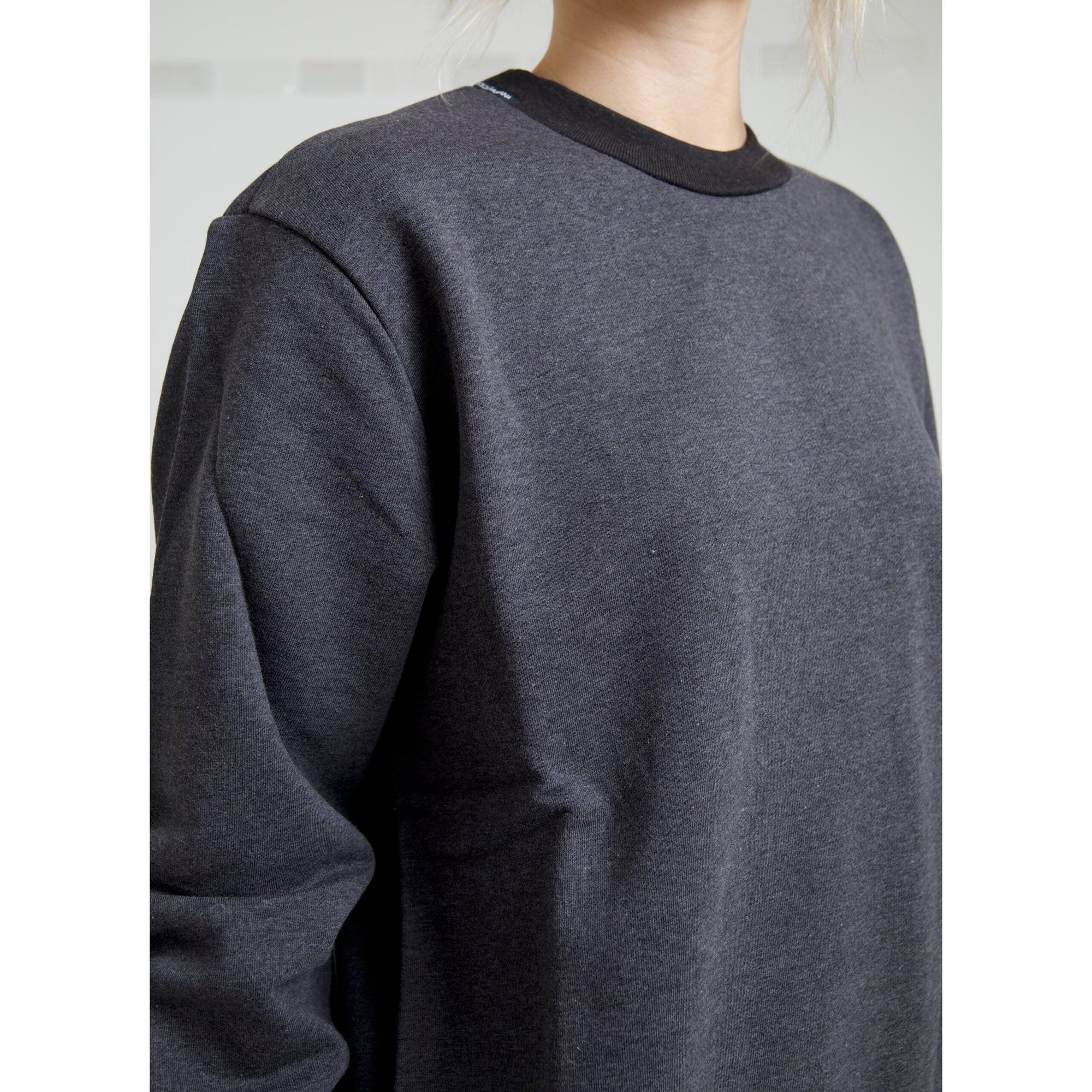 Dolce &amp; Gabbana Elegant Dark Gray Crew Neck Sweater