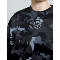 Dolce & Gabbana Elegant Black Camouflage Pullover Sweater