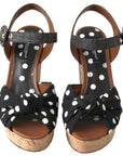 Dolce & Gabbana Chic Polka-Dotted Ankle Strap Wedges