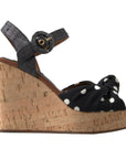 Dolce & Gabbana Chic Polka-Dotted Ankle Strap Wedges