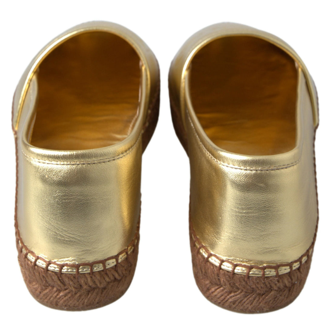 Dolce & Gabbana Golden Elegance Leather Espadrilles