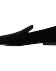 Dolce & Gabbana Elegant Velvet Black Loafers for Men