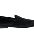 Dolce & Gabbana Elegant Velvet Black Loafers for Men