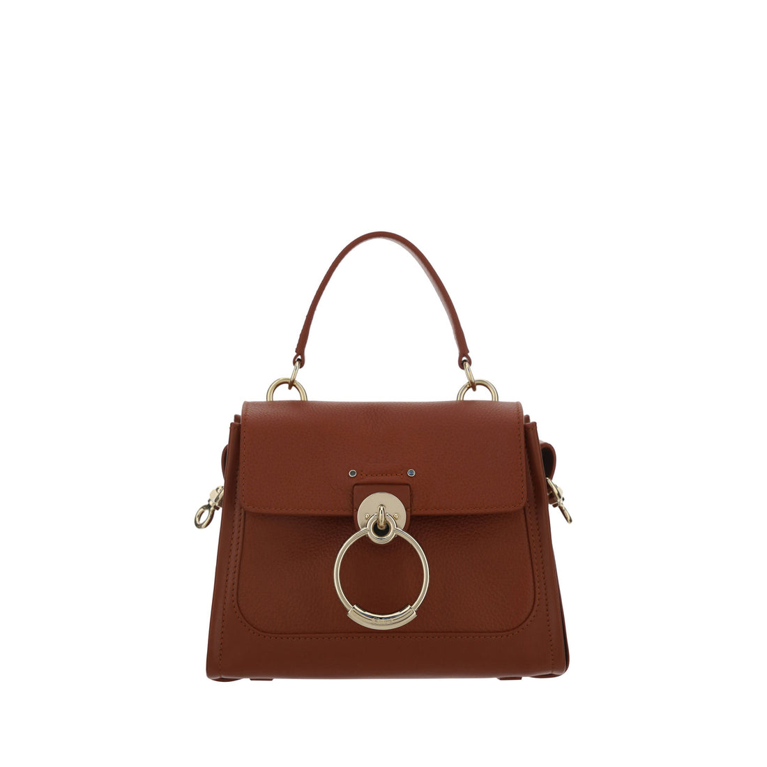 Chloé Elegant Sepia Brown Calfskin Shoulder Handbag