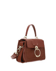 Chloé Elegant Sepia Brown Calfskin Shoulder Handbag