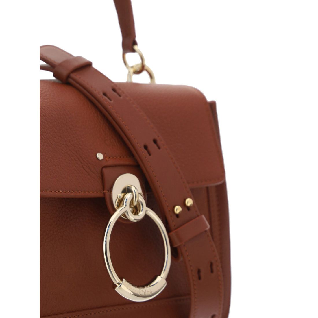 Chloé Elegant Sepia Brown Calfskin Shoulder Handbag