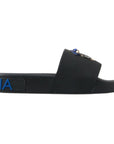 Dolce & Gabbana Elegant Black Leather Slide Sandals