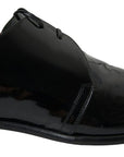 Dolce & Gabbana Elegant Black Patent Leather Formal Men's Shoes