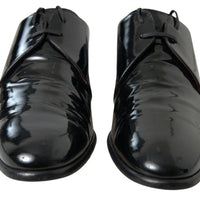 Dolce & Gabbana Elegant Black Patent Leather Formal Men's Shoes