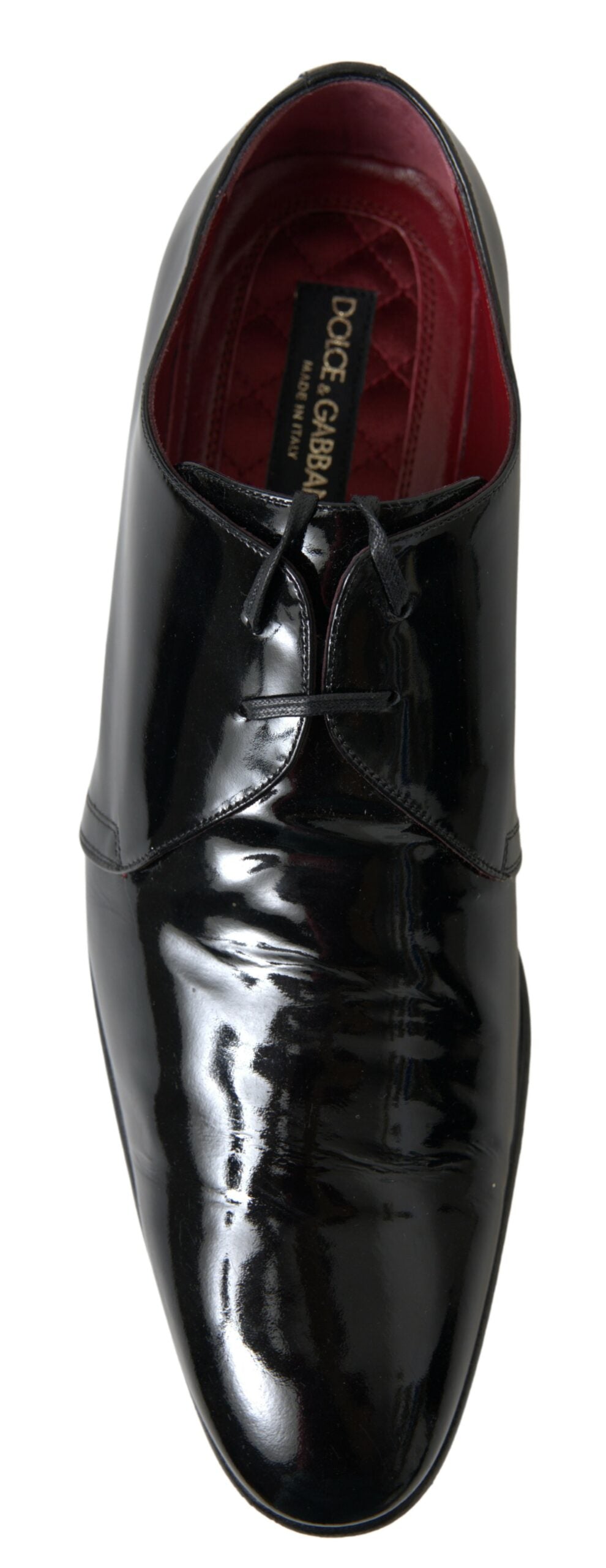Dolce &amp; Gabbana Elegant Black Patent Leather Formal Men&#39;s Shoes