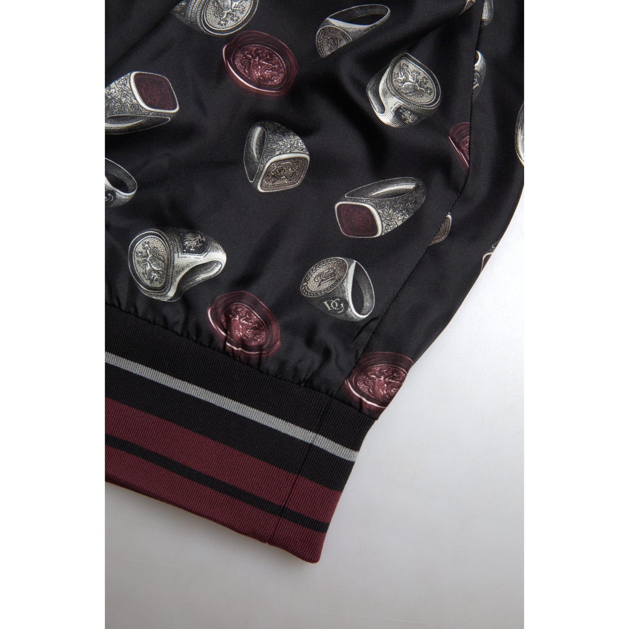 Dolce &amp; Gabbana Elegant Silk Crewneck Pullover - Black Multicolor