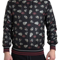 Dolce & Gabbana Elegant Silk Crewneck Pullover - Black Multicolor