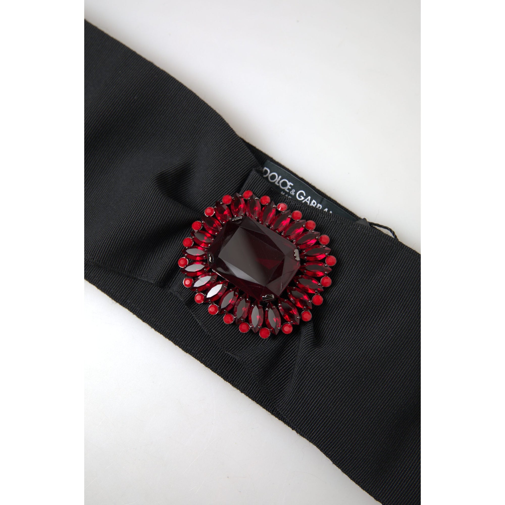 Dolce &amp; Gabbana Exquisite Embellished Black Belt
