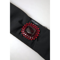 Dolce & Gabbana Exquisite Embellished Black Belt