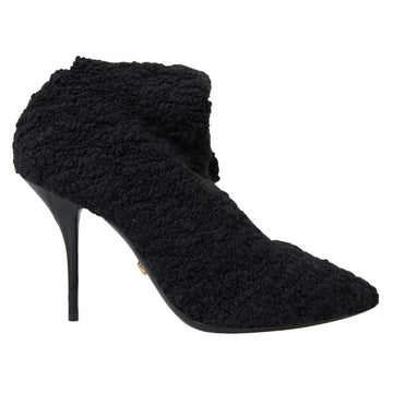 Dolce & Gabbana Elegant Virgin Wool Mid Calf Boots