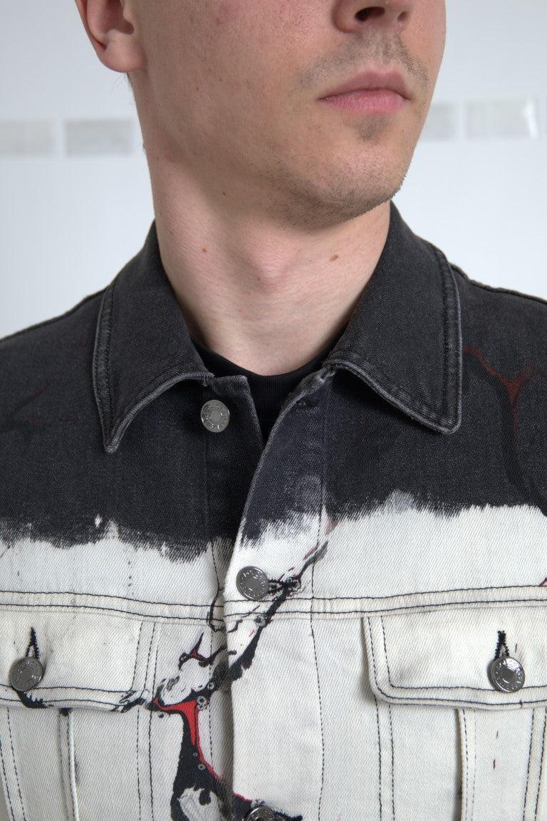 Dolce &amp; Gabbana Multicolor Cotton Stretch Denim Jacket