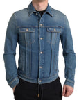 Dolce & Gabbana Elegant Blue Denim Stretch Jacket