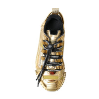 Dolce & Gabbana Gleaming Gold-Toned Luxury Sneakers