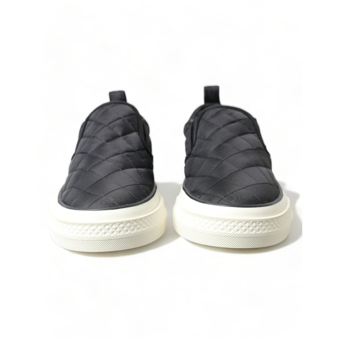 Dolce & Gabbana Elegant Quilted Black Canvas Sneakers