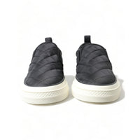 Dolce & Gabbana Elegant Quilted Black Canvas Sneakers