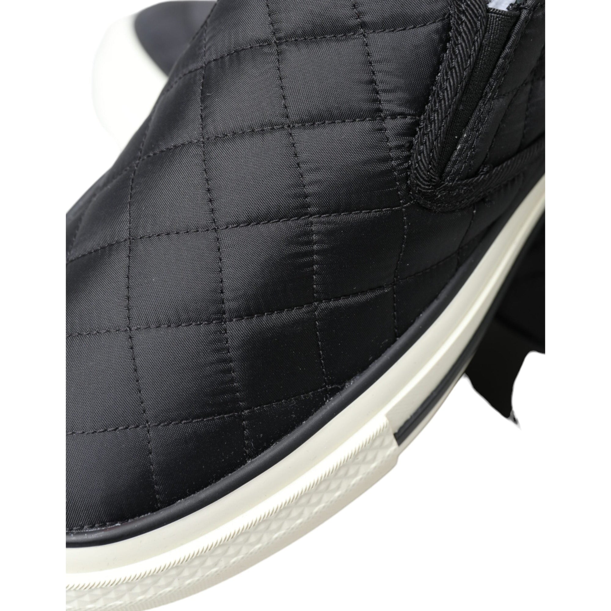 Dolce &amp; Gabbana Elegant Quilted Black Canvas Sneakers