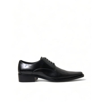 Dolce & Gabbana Elegant Black Leather Formal Flats