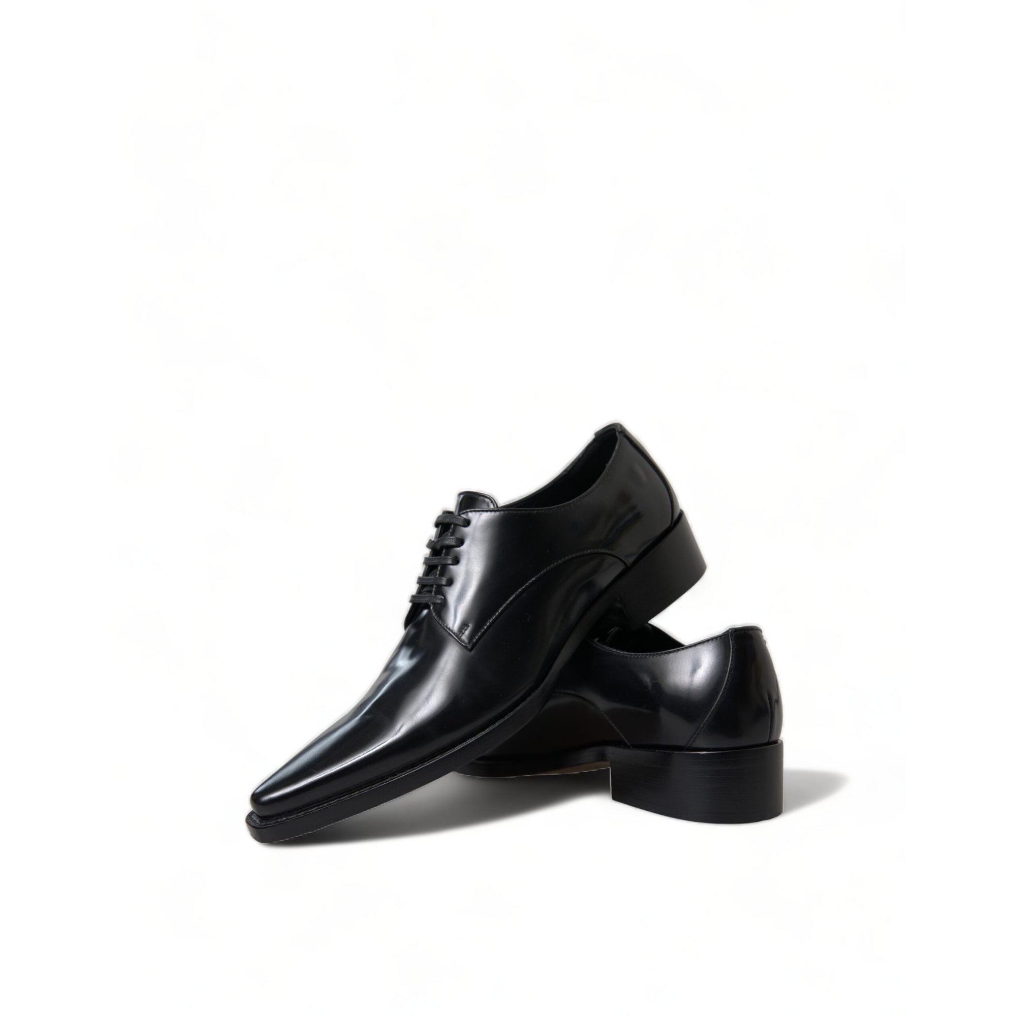 Dolce &amp; Gabbana Elegant Black Leather Formal Flats