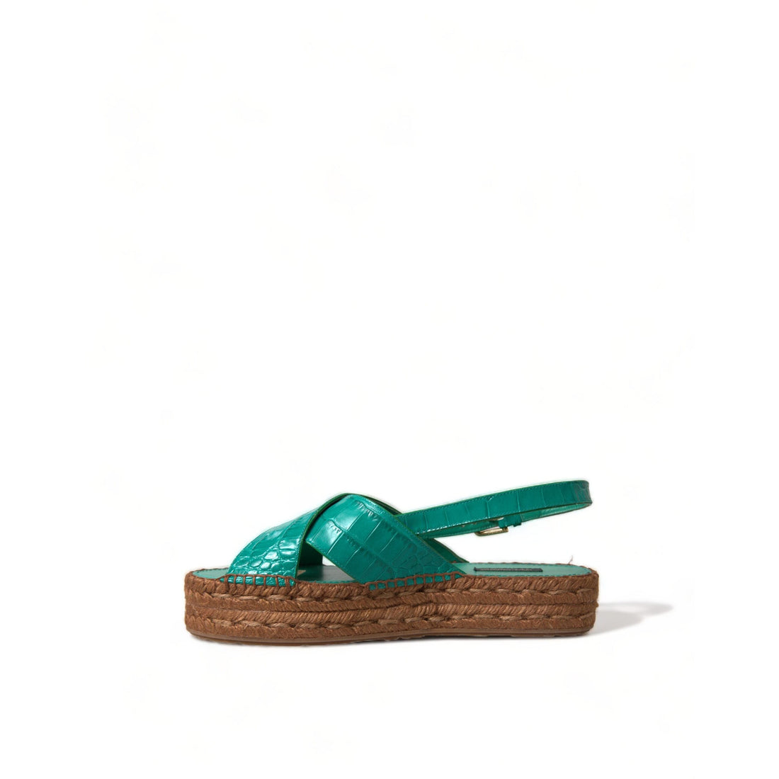 Dolce & Gabbana Elegant Green Espadrille Platform Sandals