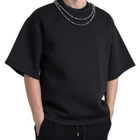 Dolce & Gabbana Embellished Neckline Casual T-Shirt