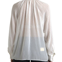 Dolce & Gabbana Elegant Sheer Silk Button-Up Blouse