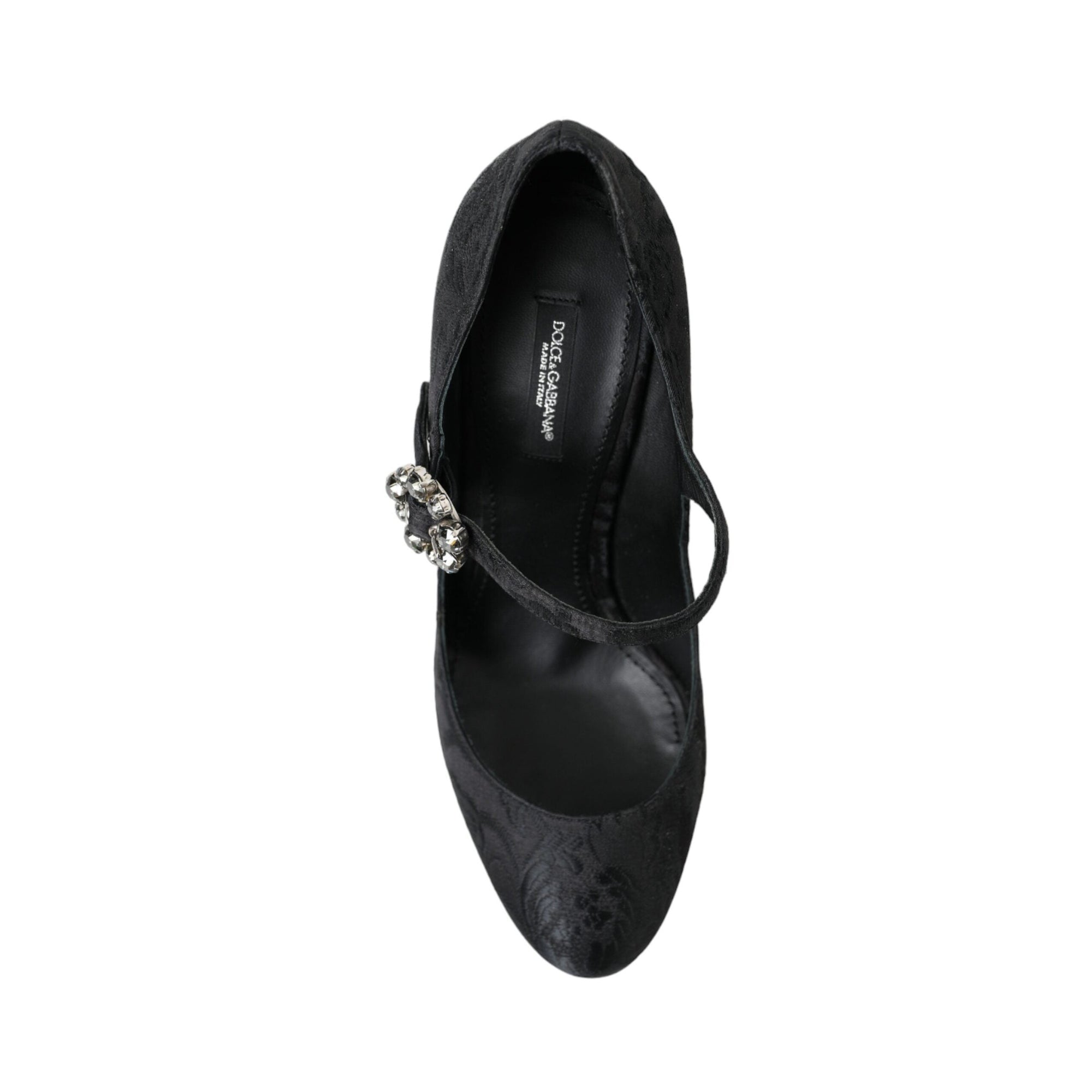 Dolce &amp; Gabbana Chic Black Brocade Mary Janes Pumps