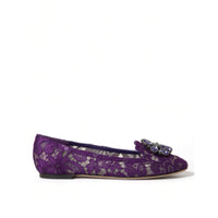 Dolce & Gabbana Elegant Floral Lace Vally Flat Shoes