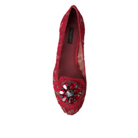 Dolce & Gabbana Elegant Floral Lace Vally Flats