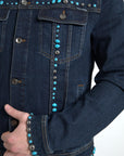 Dolce & Gabbana Embellished Turquoise Denim Jacket