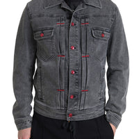 Dolce & Gabbana Elegant Gray Stretch Denim Jacket