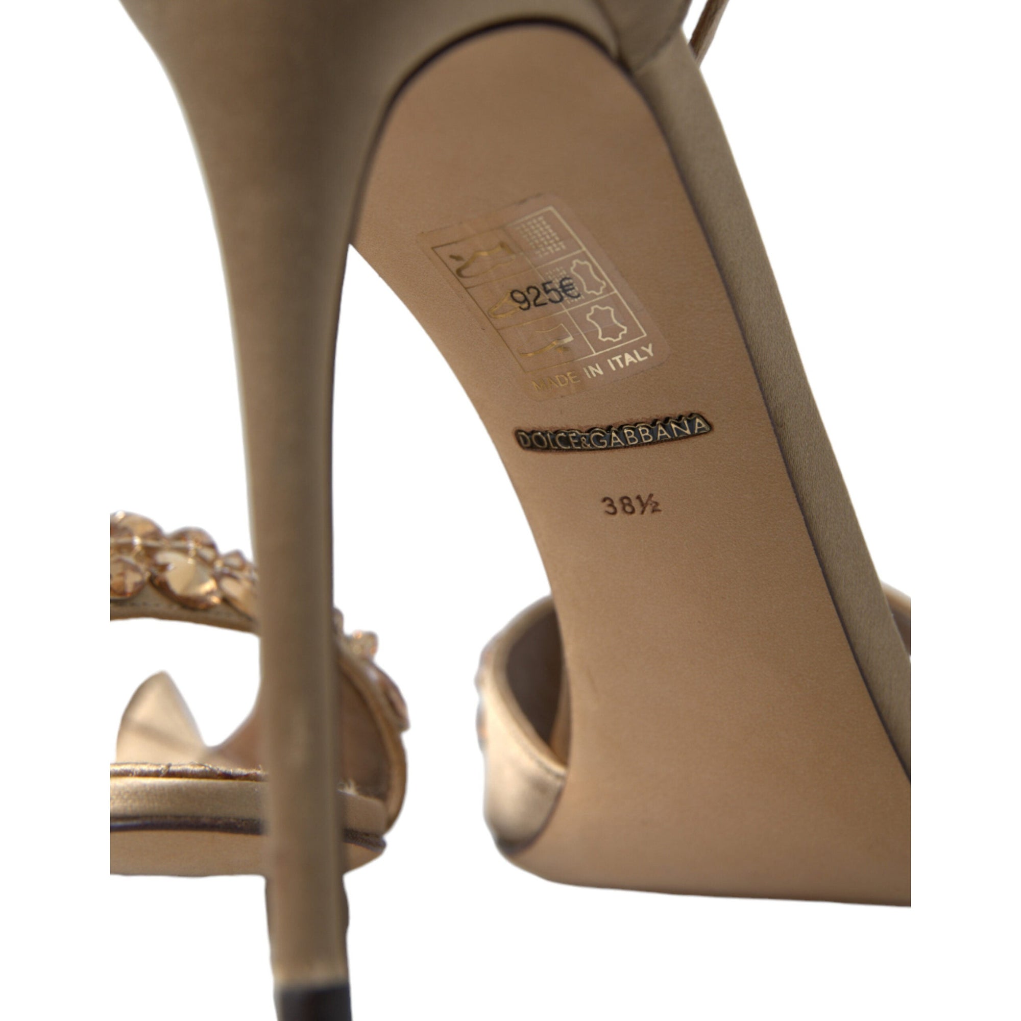 Dolce &amp; Gabbana Crystal Embellished Heel Sandals