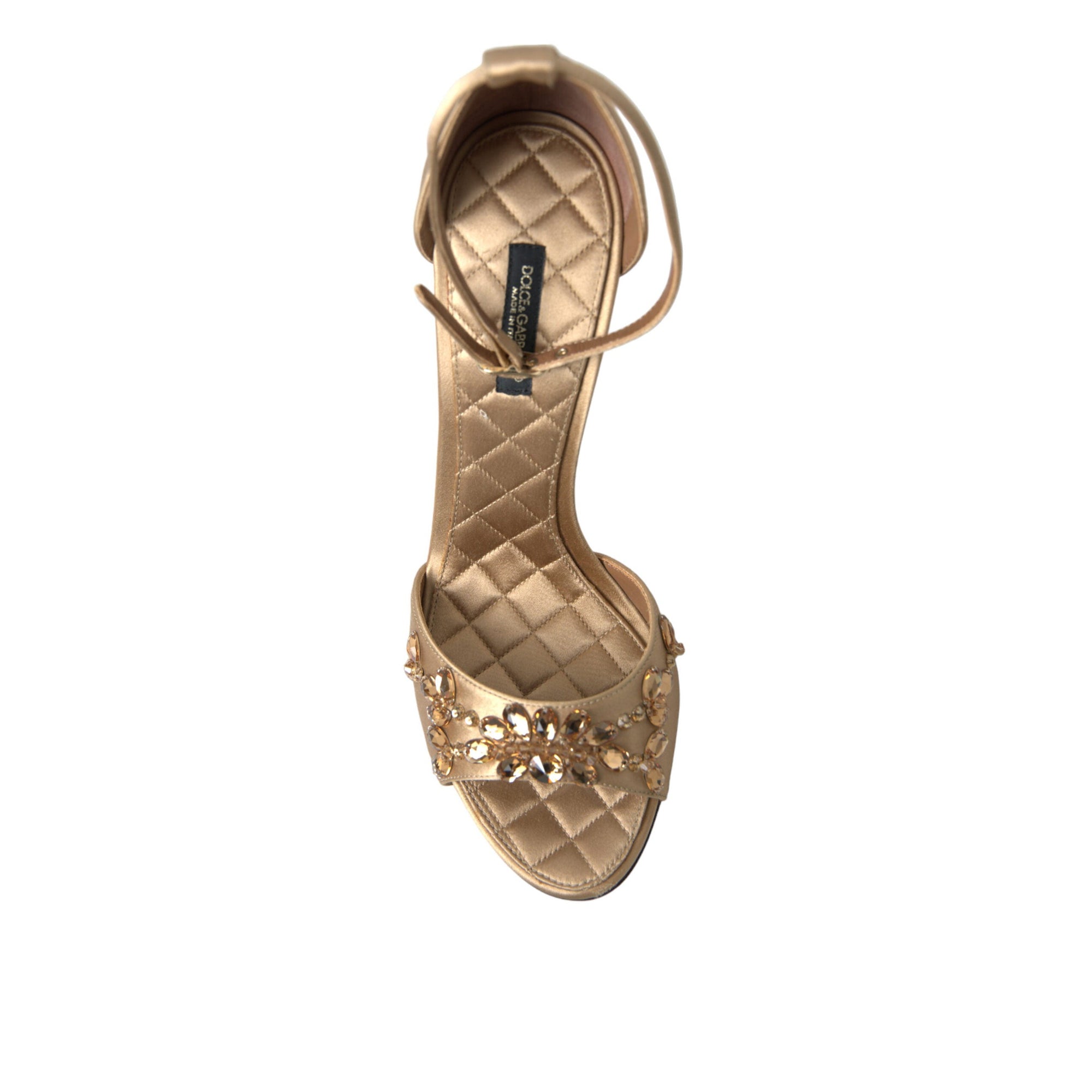 Dolce &amp; Gabbana Crystal Embellished Heel Sandals