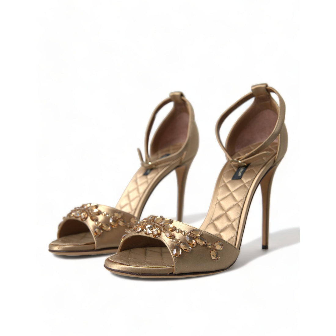 Dolce & Gabbana Crystal Embellished Heel Sandals