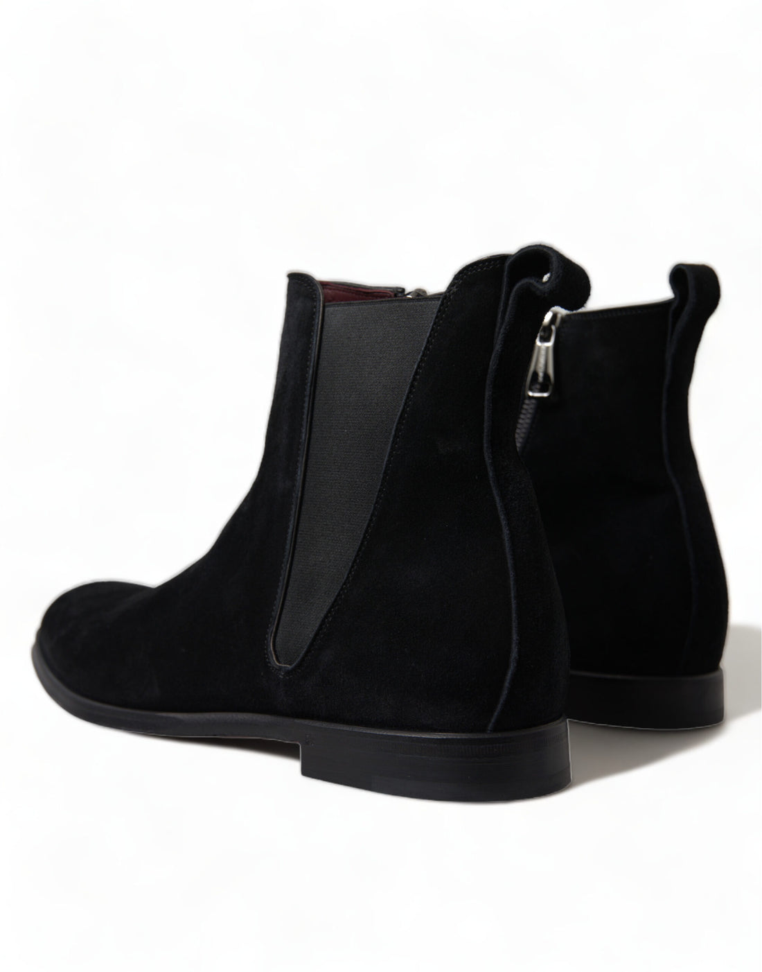 Dolce & Gabbana Elegant Black Velvet Mid-Calf Boots