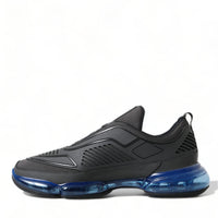 Prada Elegant Men's Black Mesh Sneakers