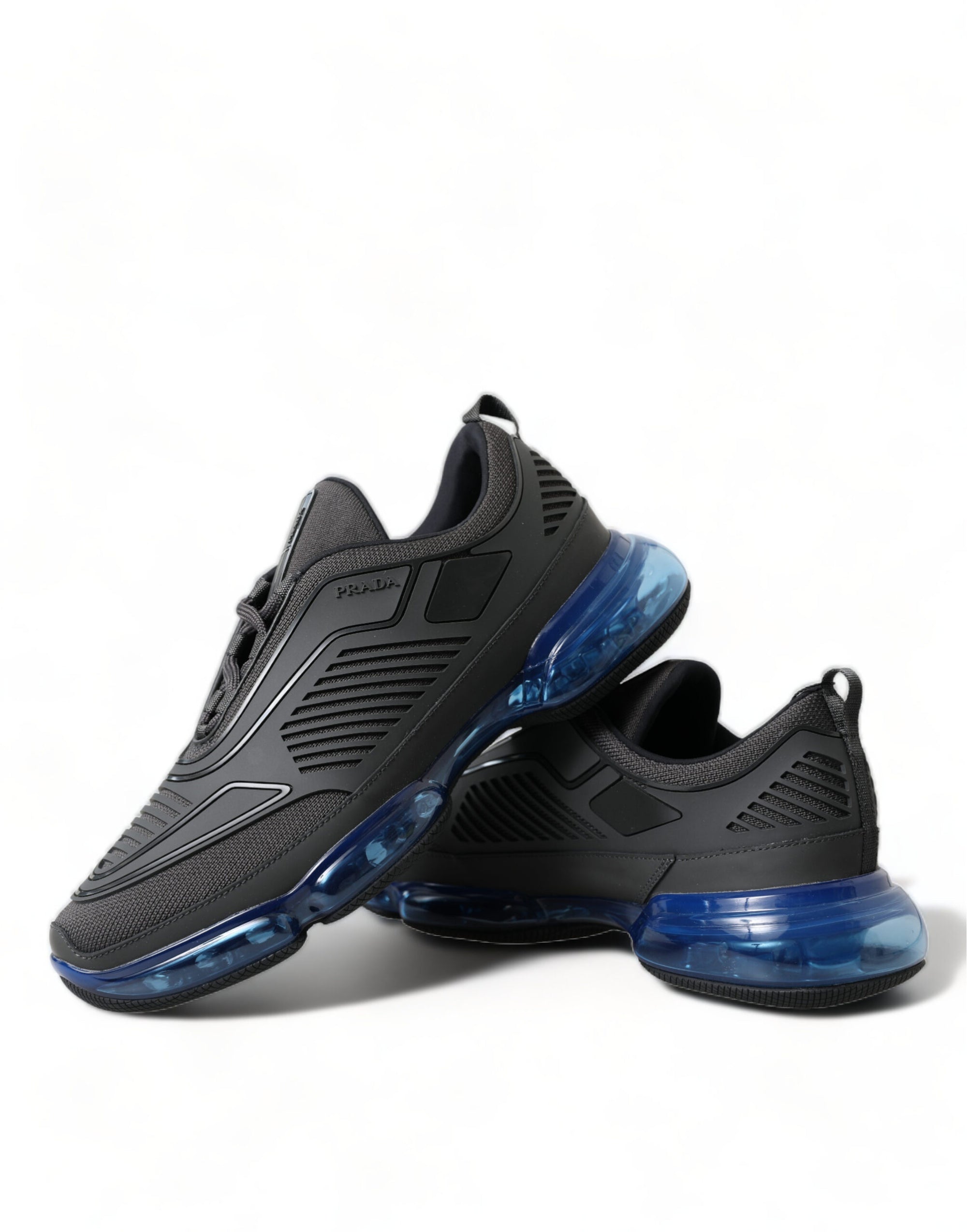 Prada Elegant Men&#39;s Black Mesh Sneakers
