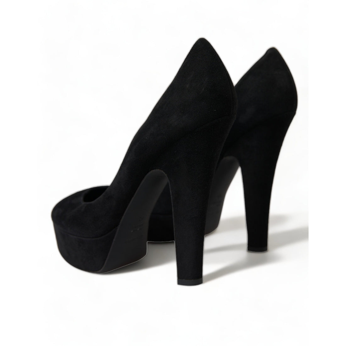 Dolce & Gabbana Black Suede Heeled Pumps Sophistication