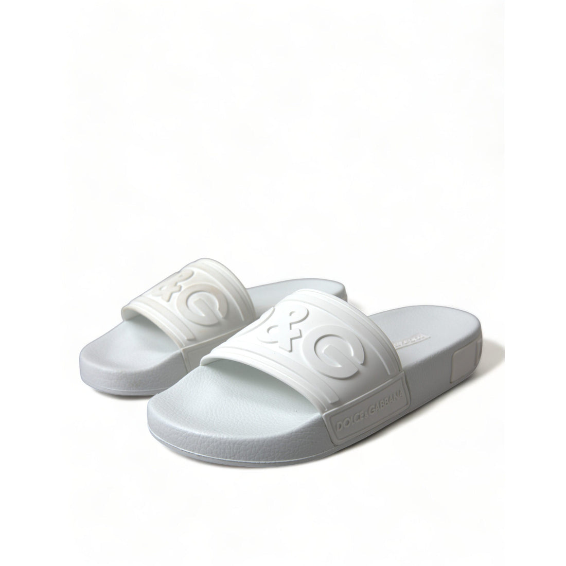 Dolce & Gabbana Elegant White Logo Slides