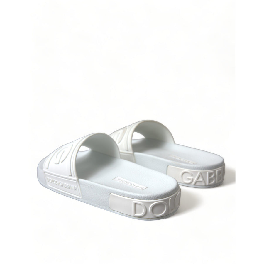 Dolce & Gabbana Elegant White Logo Slides