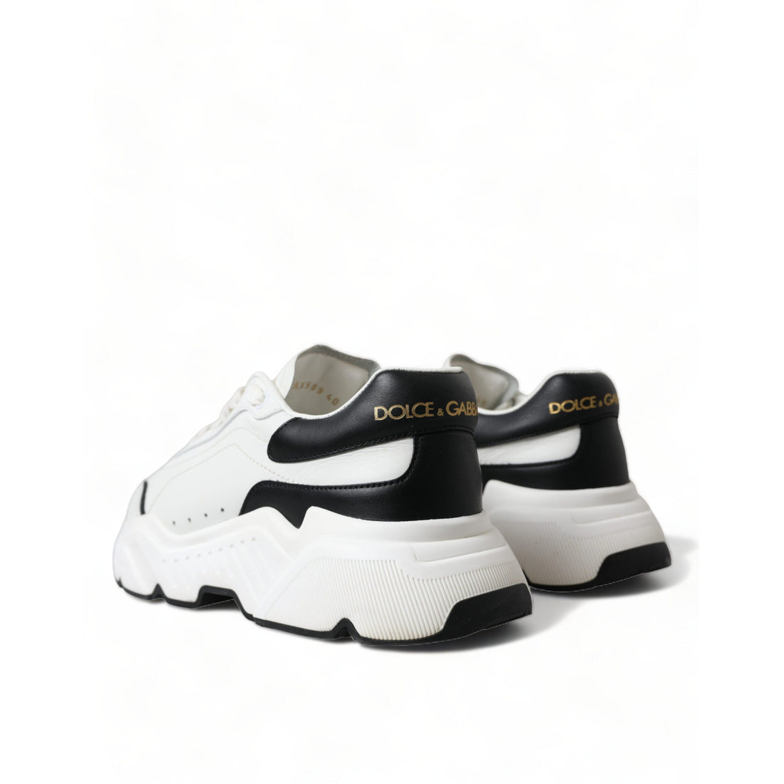 Dolce & Gabbana Chic Black & White Daymaster Leather Sneakers